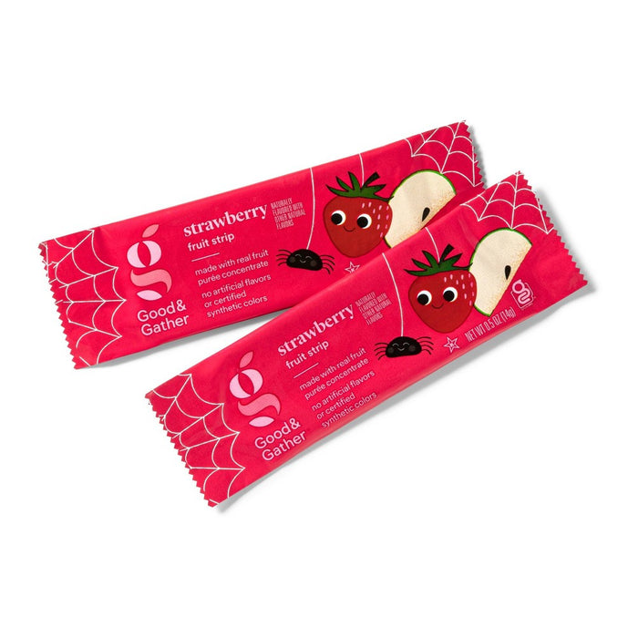 Halloween Trick or Treat Strawberry Fruit Strips - 24oz/48ct - Good & Gather