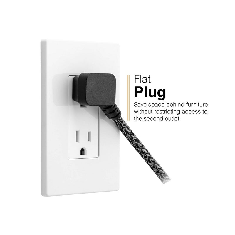 GE 2 USB-A 2 USB-C 2 Outlet Desktop Charging Station 5' Cord Black