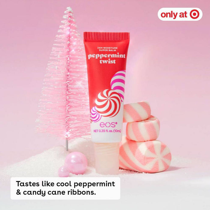 eos 24H Moisture Holiday Super Balm - Peppermint Twist - 0.35 fl oz