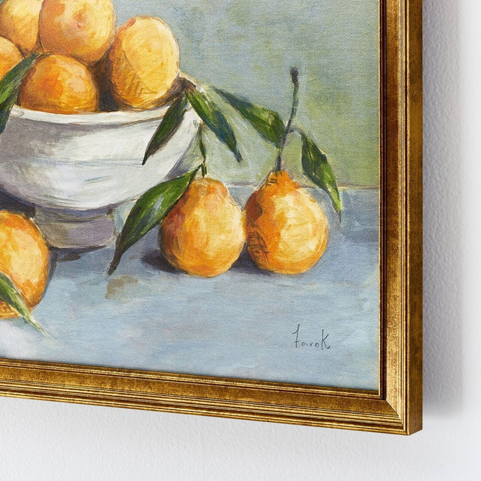 18" x 14" Citrus Harvest Framed Wall Canvas Antique Gold - Threshold designed with Studio McGee