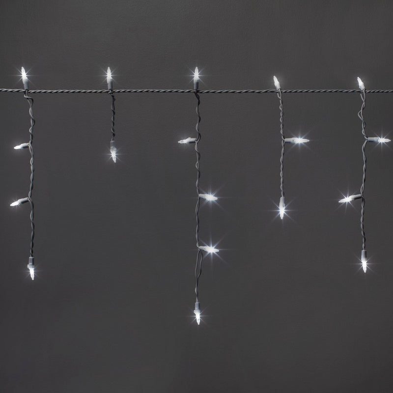 70ct LED Christmas Icicle Lights Cool White with White Wire - Wondershop