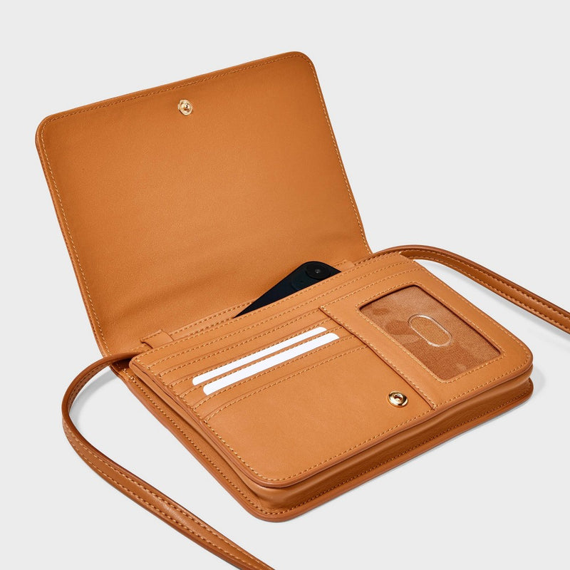 Flap Cell Phone Wallet - A New Day Brown
