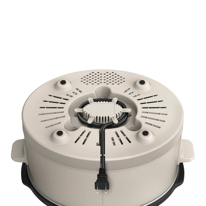 bella 6qt Programmable Slow Cooker Oatmilk: bella Housewares, 3 Settings, Removable Stoneware, Dishwasher-Safe, 260W