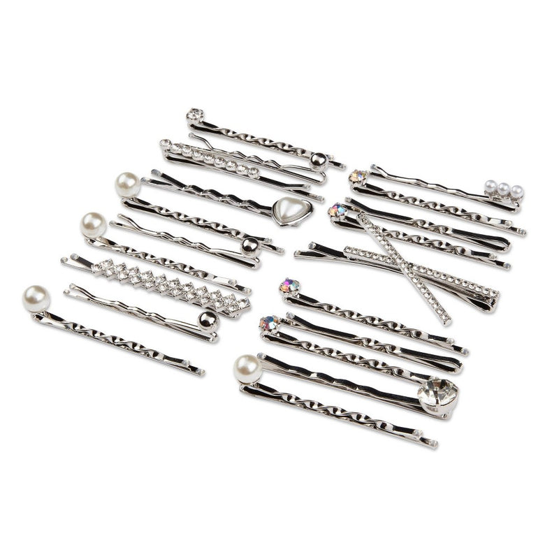 scunci be-u-tiful Gems and Pearls Embellished Bobby Pins - Metal - 20pcs