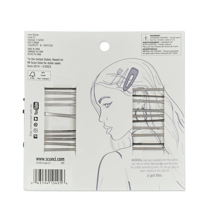 scunci be-u-tiful Gems and Pearls Embellished Bobby Pins - Metal - 20pcs