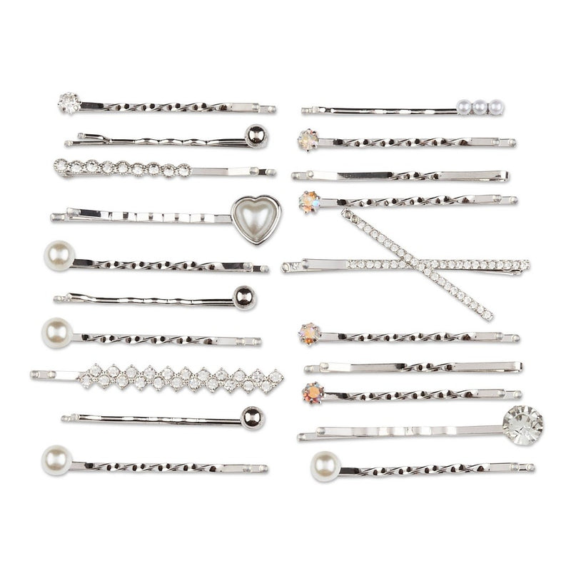scunci be-u-tiful Gems and Pearls Embellished Bobby Pins - Metal - 20pcs