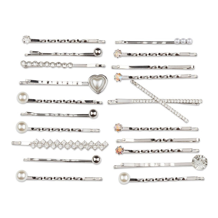 scunci be-u-tiful Gems and Pearls Embellished Bobby Pins - Metal - 20pcs
