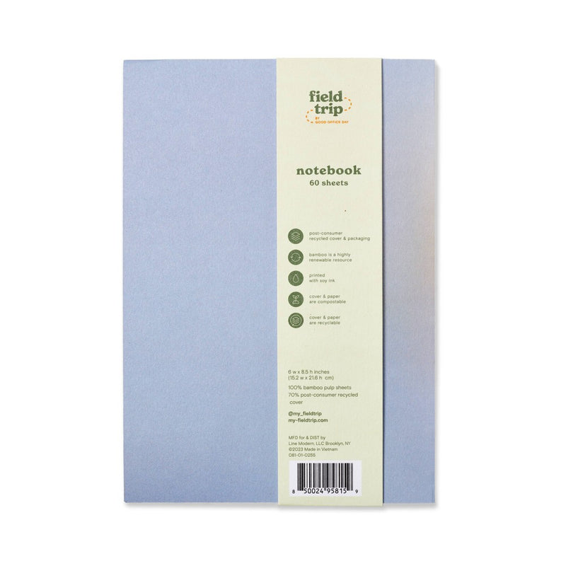 Field Trip 60pg 6"x8.5" Ruled Notebook Summer Sky