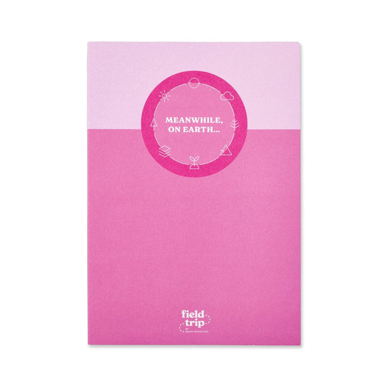Field Trip 60pg 6"x8.5" Ruled Notebook Meanwhile on Earth Pink