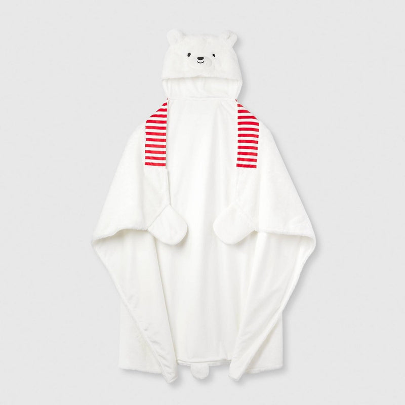 Polar Bear Holiday Matching Family Pajama Wearable Blanket - Wondershop White
