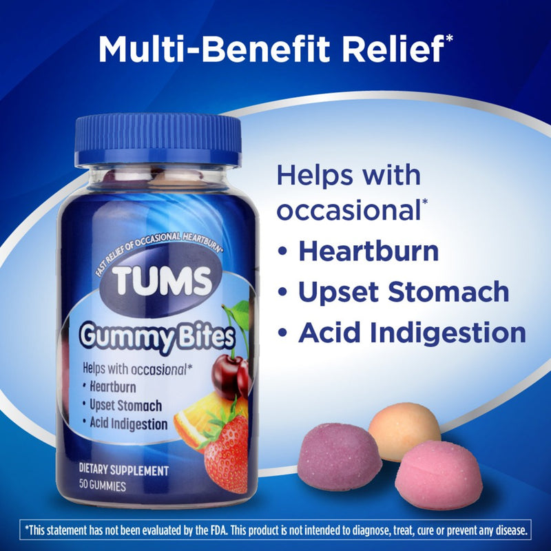 Tums Assorted Fruit Gummy Bites - 50ct