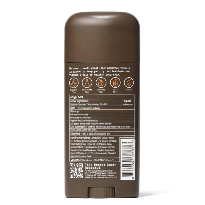 Papatui 48-Hour Antiperspirant Deodorant Sandalwood Suede - 2.6oz