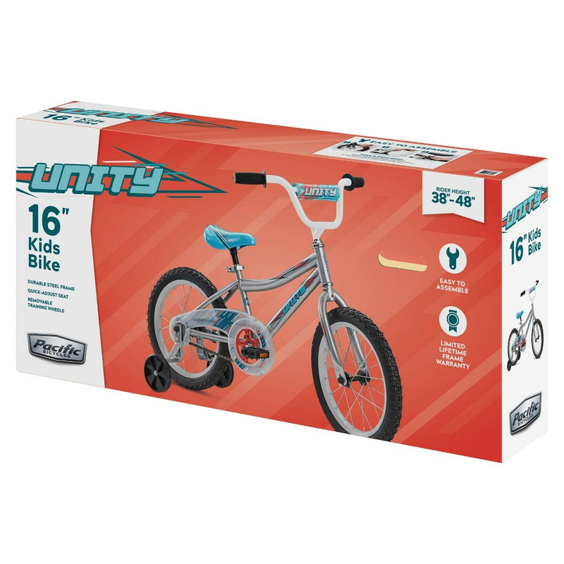 Pacific Unisex Unity 16" Kids' Bike - Silver (LOCAL PICKUP ONLY)