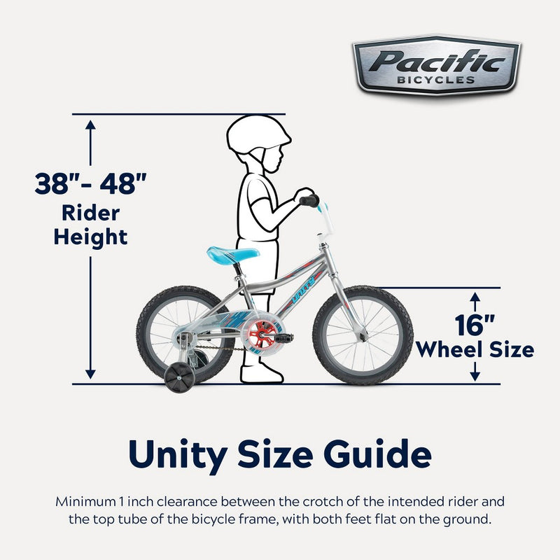 Pacific Unisex Unity 16" Kids' Bike - Silver (LOCAL PICKUP ONLY)