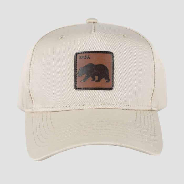 Wemco Men's Papa Bear Print Cotton Baseball Hat - Beige