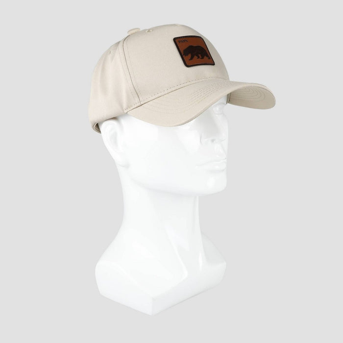 Wemco Men's Papa Bear Print Cotton Baseball Hat - Beige