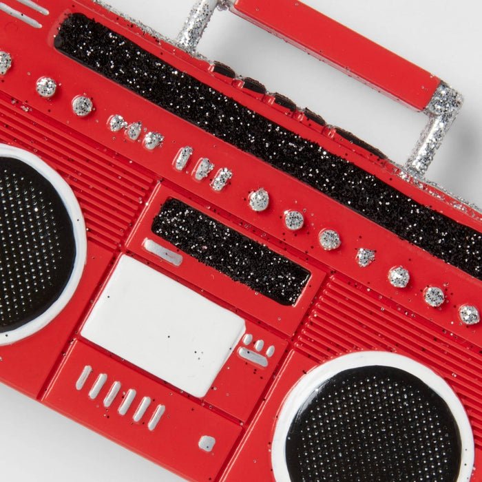 Boom Box Christmas Tree Ornament Red - Wondershop