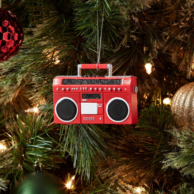 Boom Box Christmas Tree Ornament Red - Wondershop
