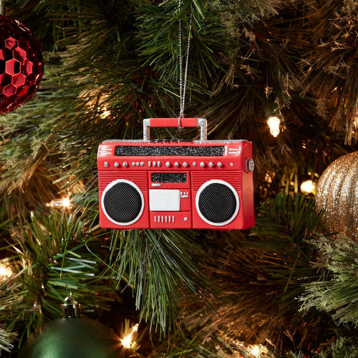 Boom Box Christmas Tree Ornament Red - Wondershop