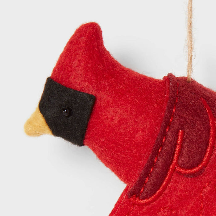 Fabric Cardinal Christmas Tree Ornament Red - Wondershop