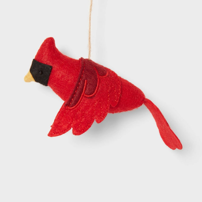 Fabric Cardinal Christmas Tree Ornament Red - Wondershop