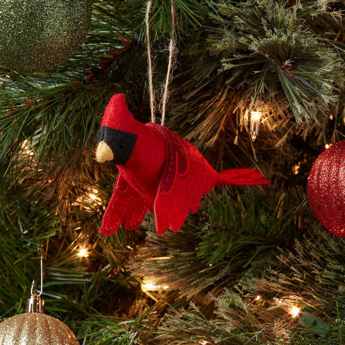Fabric Cardinal Christmas Tree Ornament Red - Wondershop