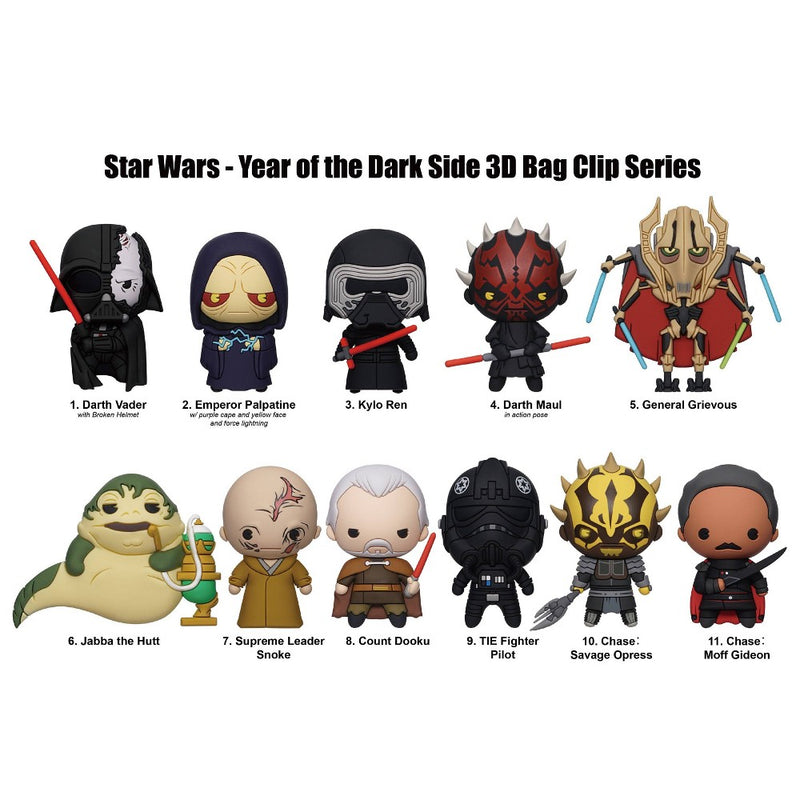 Disney Star Wars Darkside Villain Bag Clips