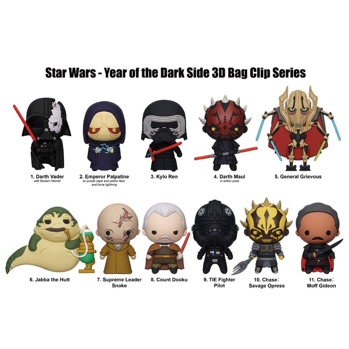Disney Star Wars Darkside Villain Bag Clips