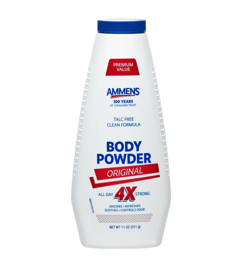 Ammens Original Body Powder - Talc Free Body Powder With Naturally Derived Cornstarch - Free From Dye And Parabens - Soothes Itchy Skin - 11 Oz