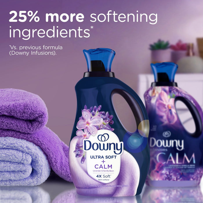 Downy Ultra Soft + Calm Lavender & Vanilla Bean Liquid Fabric Softener - 93 fl oz