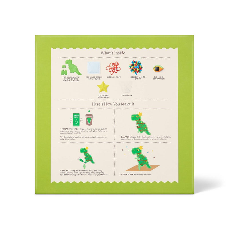 Christmas Dinosaur Sugar Cookie Kit - 9.3oz - Favorite Day