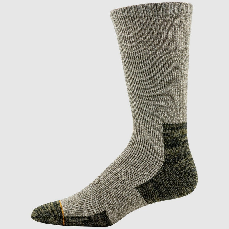 Gold by Goldtoe Men's Heavyweight Socks 2pk Taupe Marl/Brown 6-12