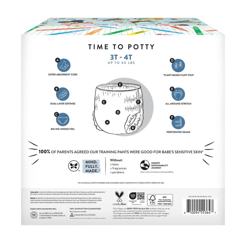The Honest Company Clean Conscious Disposable Training Pants- Size 3T/4T - 34ct