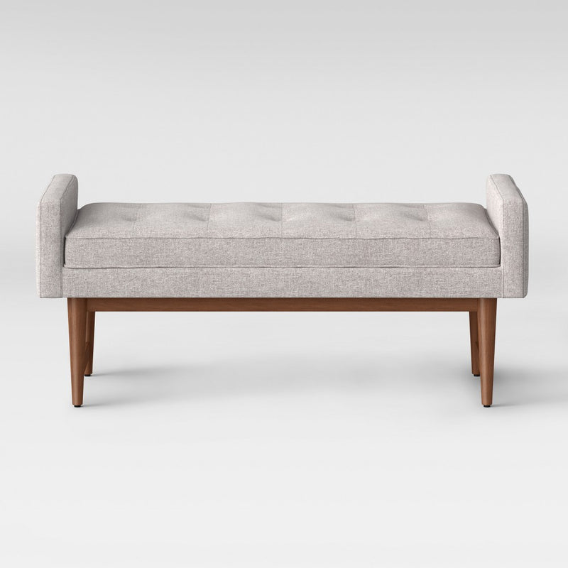 Verken Settee Bench Gray - Threshold: Upholstered Entryway, Ottoman, End of Bed Seating (LOCAL PICKUP ONLY)