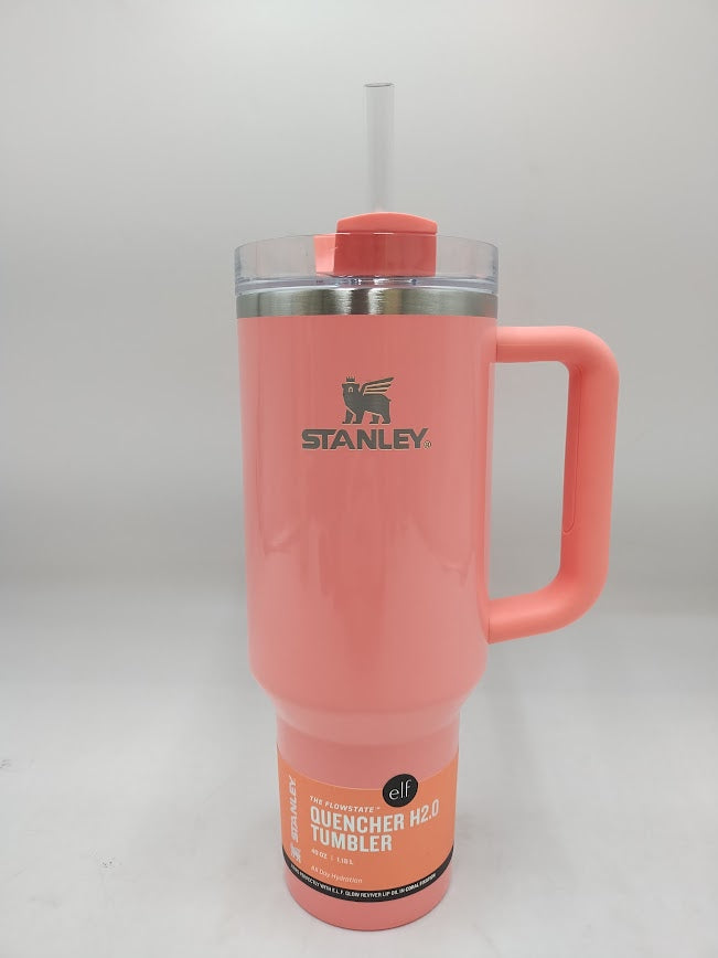 Stanley 40 oz Stainless Steel H2.0 FlowState Tumbler Coral Fixation - e.l.f.