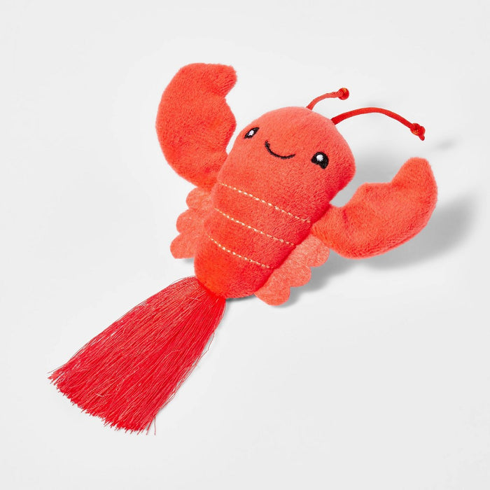 Lobster with Catnip Plush Cat Toy - Boots & Barkley