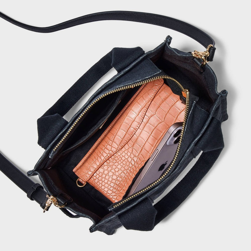 Mini Boxy Tote Handbag - Universal Thread Black