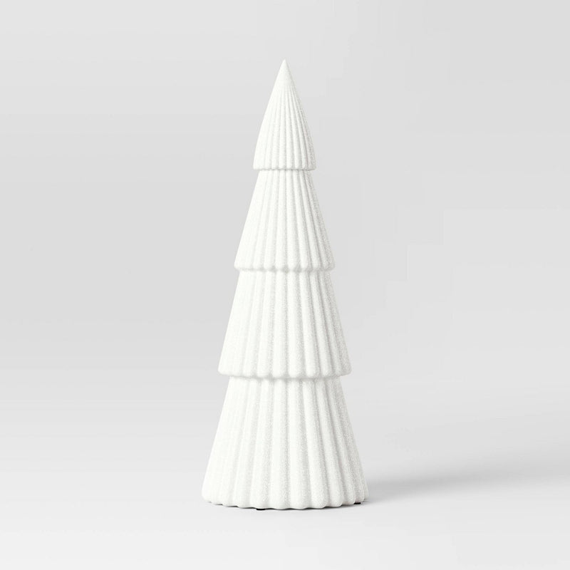 28" Glittered Christmas Tree Sculpture - Wondershop White (LOCAL PICKUP ONLY)
