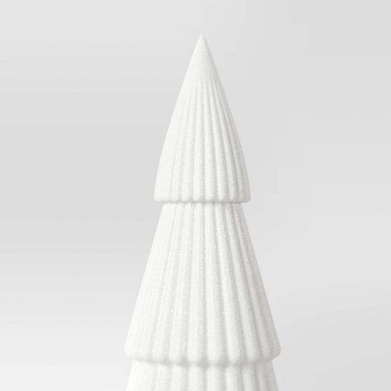 28" Glittered Christmas Tree Sculpture - Wondershop White (LOCAL PICKUP ONLY)