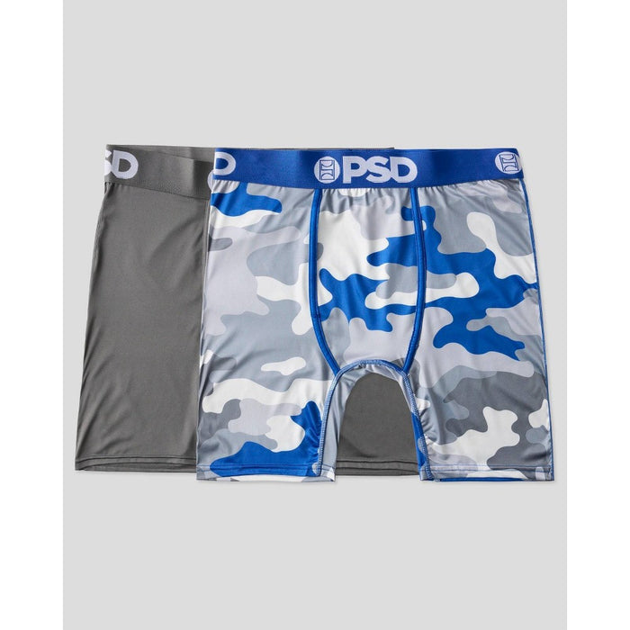 PSD Men's Camo Print Briefs 2pk - Gray/Blue XL