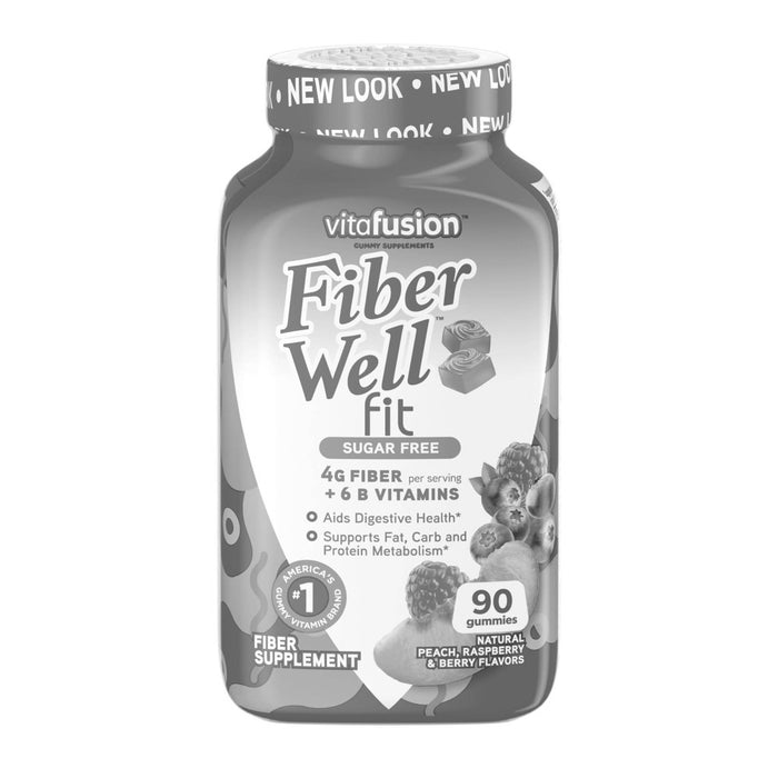 Vitafusion Fiber - Well Fiber Supplement and B Vitamin Gummies - 90ct