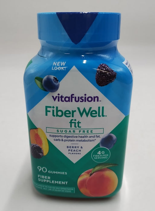 Vitafusion Fiber - Well Fiber Supplement and B Vitamin Gummies - 90ct EXP:03/2026