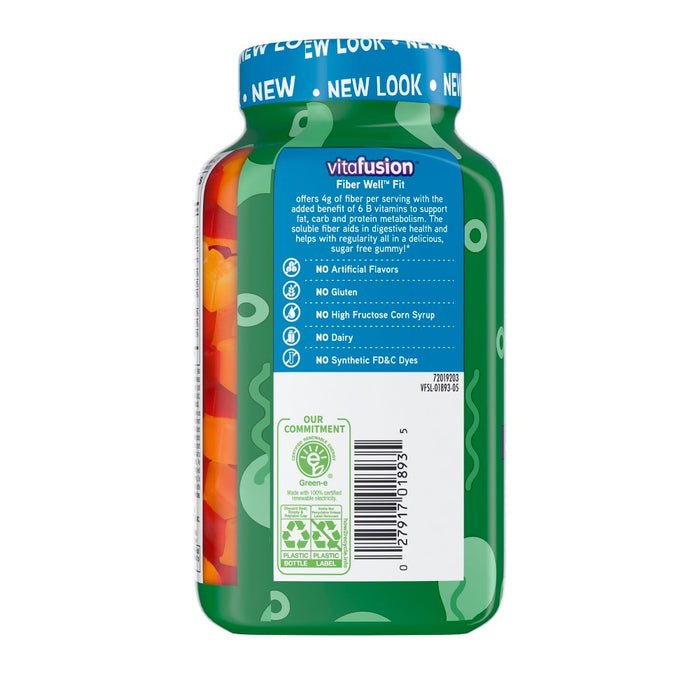 Vitafusion Fiber - Well Fiber Supplement and B Vitamin Gummies - 90ct