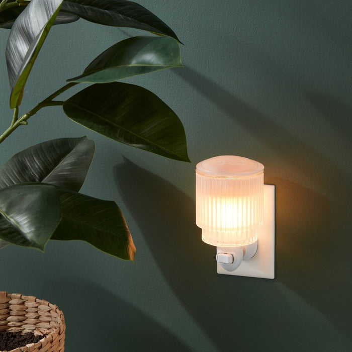 Ribbed Glass Wall Plug-In Wax Warmer - Threshold