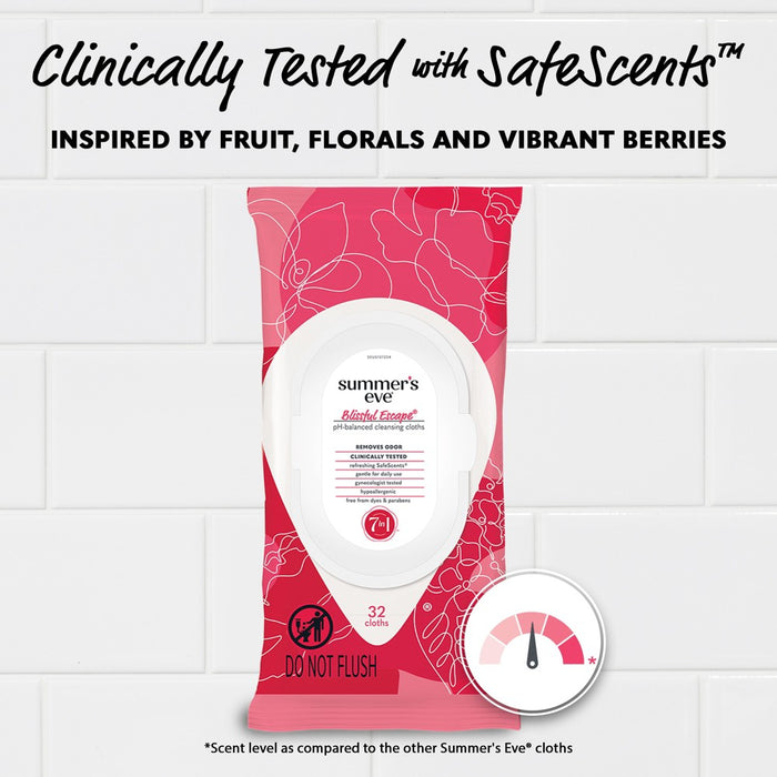 Summer's Eve Feminine Cleansing Wipes - Blissful Escape - 32ct