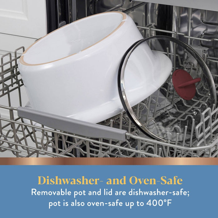 Crock-Pot 6qt Cook & Carry Programmable Slow Cooker Ceramic Lambrusco Red: 3 Settings, Dishwasher-Safe Parts, 210W