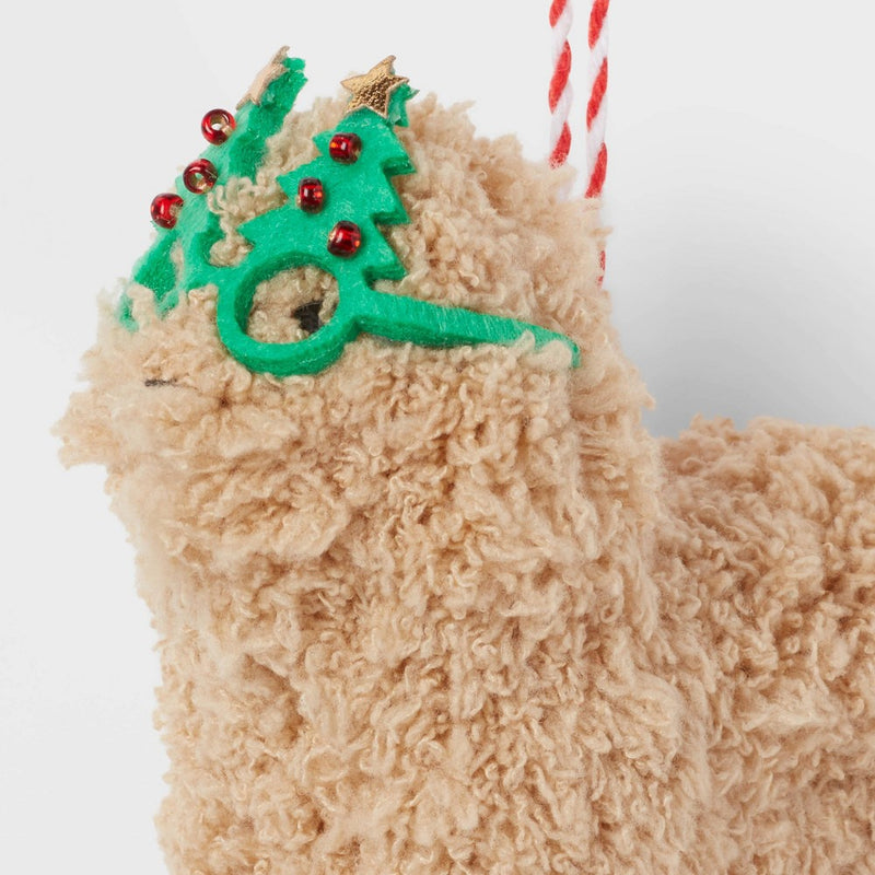 Fabric Labradoodle with Tree Glasses Christmas Tree Ornament - Wondershop