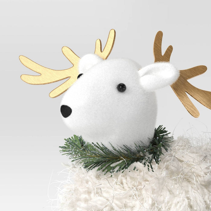 Fabric Deer Christmas Animal Figurine - Wondershop White