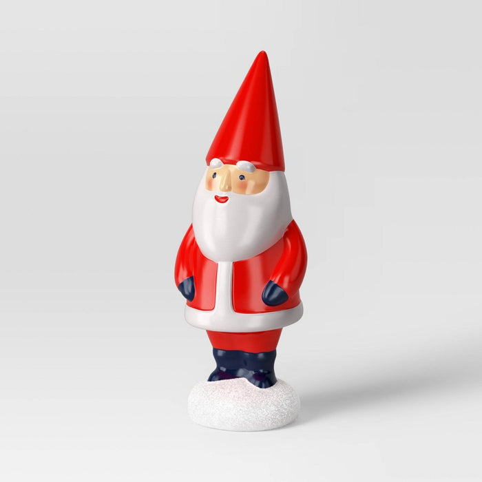 14" Lit Christmas Blow Mold Santa Sculpture - Wondershop