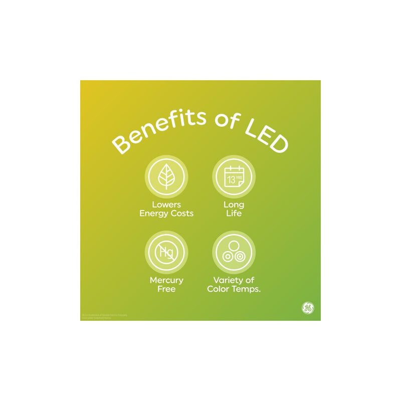 GE Household Lighting Soft White 60W Replacement LED Frosted Indoor Non-Dimmable General Purpose A19 Light Bulbs 12pk: 800 Lumens, 9W, E26 Base, 2700K